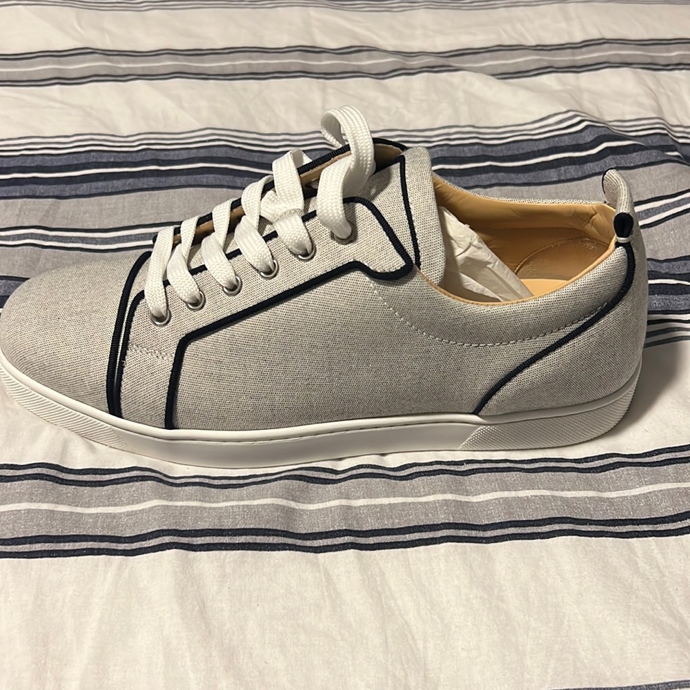 Brand New Louboutini junior orlato flat cotton sneakers size 42.5EU/ 9.5US